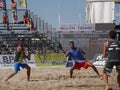 ITF Beach Tennis World Championship 2016 Ã¢â¬â Men Double Qualifier Royalty Free Stock Photo